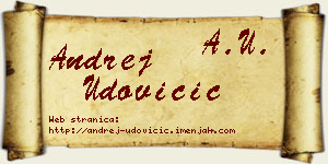 Andrej Udovičić vizit kartica